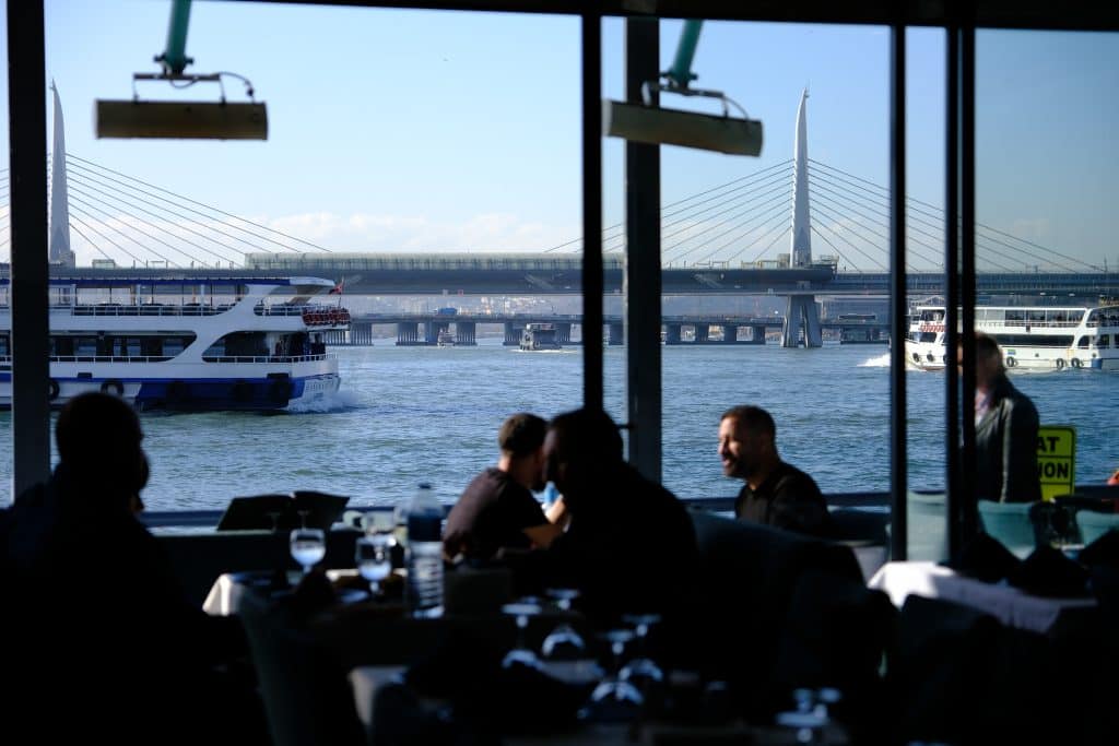 fish restaurant with sea view